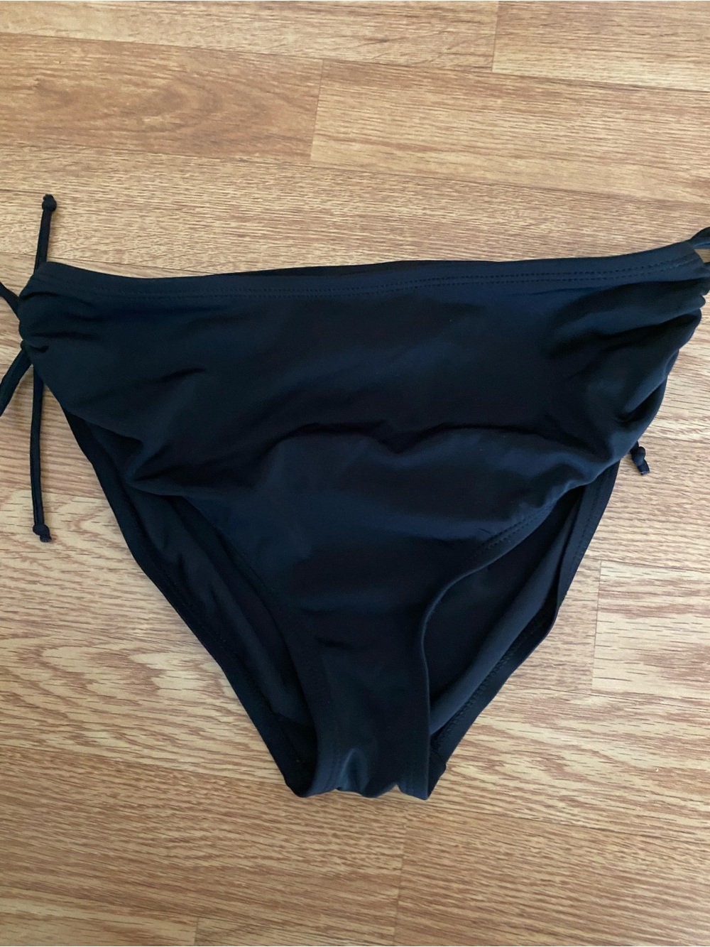Kim Rogers Black High-Rise Bikini Bottom with Side Ties